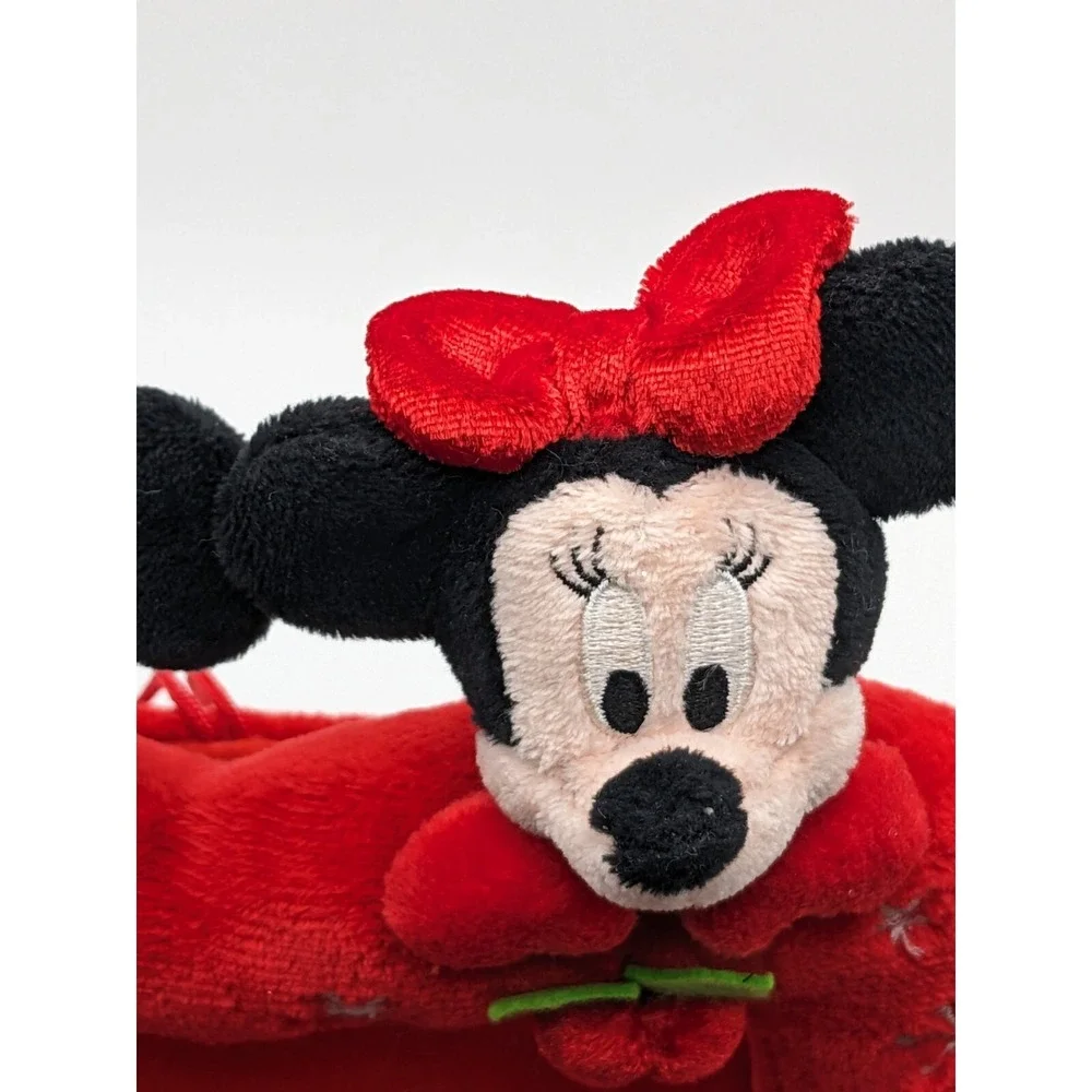 Disneyland Hong Kong Christmas Plush Picture Frame‎ Mickey Minnie Snowflakes 8